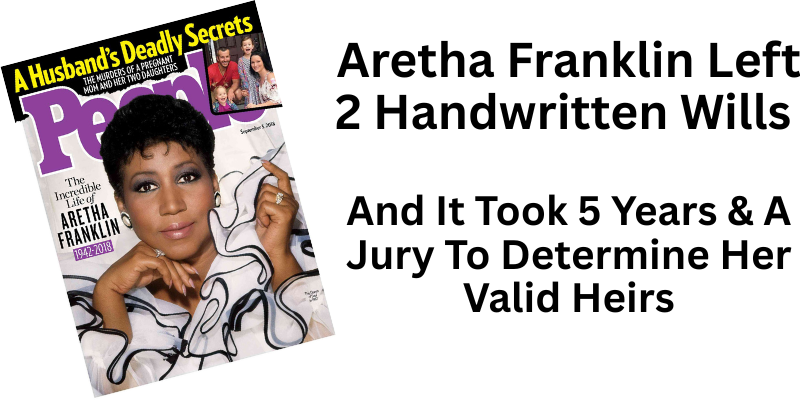 Aretha Franklin Left 2 Handwritten Wills - And It Took 5 Years And A Jury To Determine Her Valid Heirs